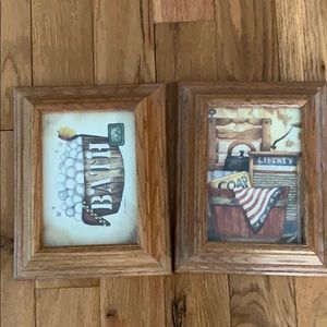 Wooden frames for the bath